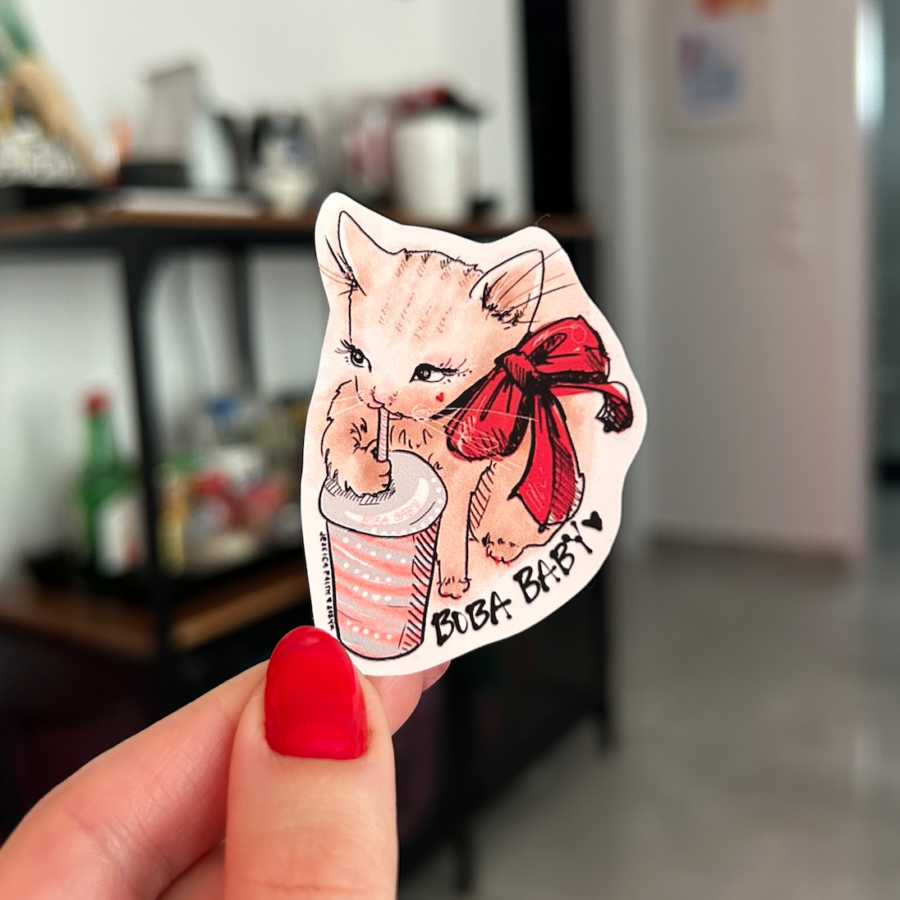 "Boba Baby" Cat Sticker